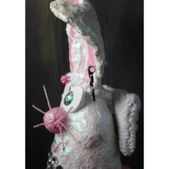 Osterhase SCHNEEHASERL handgefertigte Künstler-Figur Osterdeko Geldgeschenk zu Ostern Osterhase Frühlingsdekoration
