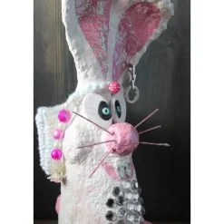 Osterhase SCHNEEHASERL handgefertigte Künstler-Figur Osterdeko Geldgeschenk zu Ostern Osterhase Frühlingsdekoration