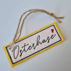 "Osterhase"-Geschenkanhänger aus Filz in GELB, von he-ART by helen hesse