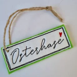 "Osterhase"-Geschenkanhänger aus Filz in GRÜN, von he-ART by helen hesse