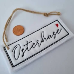 "Osterhase"-Geschenkanhänger aus Filz in WEISS, von he-ART by helen hesse