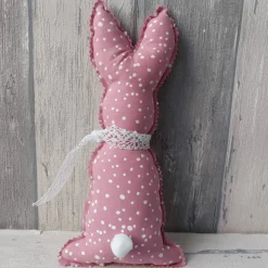 Osterhasen aus Baumwollstoff Punkte