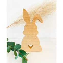 Osterhasen aus hochwertigem Eichenholz im Set