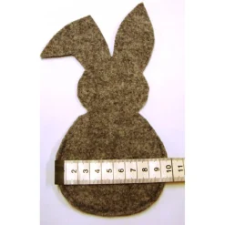 Osterhasen Filz mit Tasche personalisierbar mit Name Geldgeschenk Gutscheine-Verpackung dunkelrot orange graumeliert