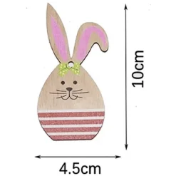 Osterhasen Holzanhänger 10er Set Stil A, Osterdeko zum Aufhängen, Osterdeko Holz