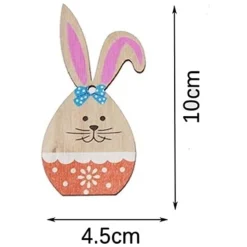 Osterhasen Holzanhänger 10er Set Stil B, Osterdeko zum Aufhängen, Osterdeko Holz