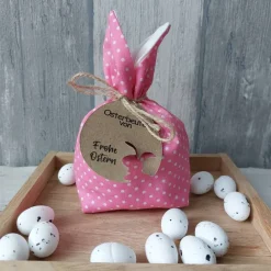 Osterhasenbeutel Stoff Punkte klein