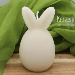Osterhasenkerze Lauscher cremeweiß
