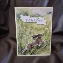 Osterkarte / Osterhase / Frohe Ostern Spruch / persönliche Ostergrüße / Grüße vom Osterhasen / Osterhasenmotiv