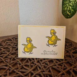 Osterkarte - Wir wünschen ein frohes Osterfest - Entschen