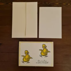 Osterkarte - Wir wünschen ein frohes Osterfest - Entschen