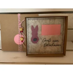 OSTERKARTE AUS FILZ, Geldgeschenk, Geschenkbox, Gutscheinbox, ... Gutschein, ...OSTERN...OSTERHASE...