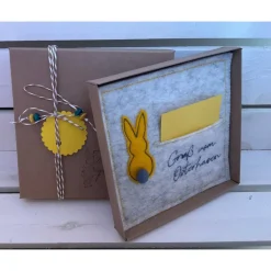 OSTERKARTE AUS FILZ, Geldgeschenk, Geschenkbox, Gutscheinbox, ... Gutschein, ...OSTERN...OSTERHASE...