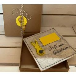 OSTERKARTE AUS FILZ, Geldgeschenk, Geschenkbox, Gutscheinbox, ... Gutschein, ...OSTERN...OSTERHASE...