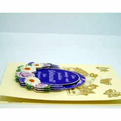 Osterkarte #3-D-Optik #Osterei mit Spruch, #Osterhasen, #Margariten, #Rosen. #Schmetterlinge