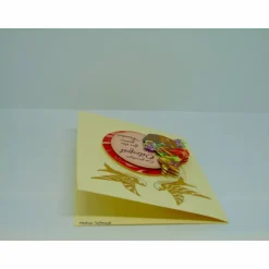 Osterkarte #3-D-Optik #Osterei mit Spruch, #Osterhasen und #Schwalben