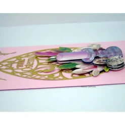 Osterkarte #3-D-Optik #Osterkerze mit #Blüten des Tulpenbaumes