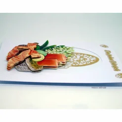 Osterkarte #3-D-Optik #Osterkerze #Osterei #Maiglöckchen