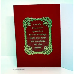 Osterkarte #3-D-Optik #Osterkerze mit #Osterglocken