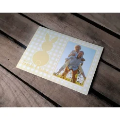 Osterkarte Gelber Hase Printable DIY