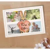 Osterkarte Hase mit Herz 4 Fotos Printable DIY