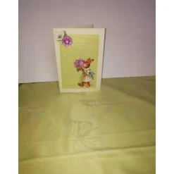 Osterkarte in beige und hellgrün