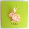 Osterkarte mit Origami Osterhase