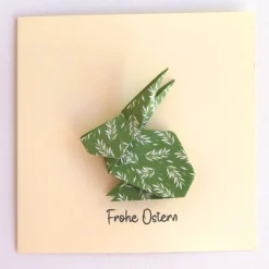 Osterkarte mit Origami Osterhase
