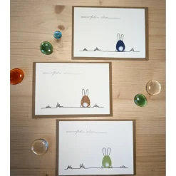 Osterkarte "Osterhase im Gras"