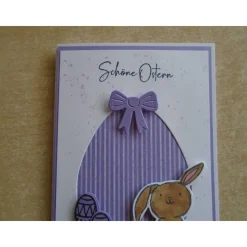 Osterkarte  Ostern Grußkarte Osterhase Hase Eier Ostereier Glückwunschkarte