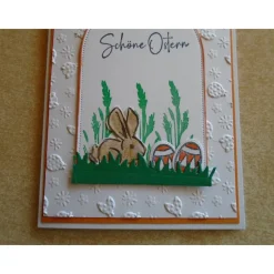 Osterkarte  Ostern Grußkarte Osterhase Hase Eier Ostereier Glückwunschkarte