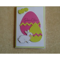 Osterkarte  Ostern Grusskarte Osterhase Hase Eier