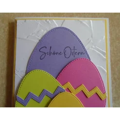 Osterkarte  Ostern Grusskarte Osterhase Hase Eier Ostereier