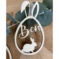 Osterkorb Anhänger / Osterhase mit Name personalisiert