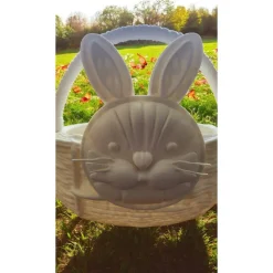 Osterkorb mit Hasengesicht aus umweltfreundlichem PLA – zum Selbstbemalen