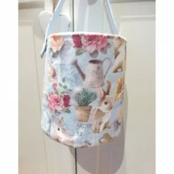 Osterkörbchen aus Stoff Utensilo Osterhase Hase, Osterdekoration, Unikat hessmade