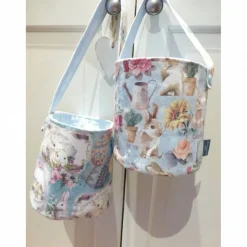 Osterkörbchen aus Stoff Utensilo Osterhase Hase, Osterdekoration, Unikat hessmade