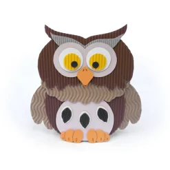 Osterkörbchen Eule, Osternest mit Eulenmotiv, Geschenkverpackung, Osterkorb aus Wellpappe, originelles Osternest