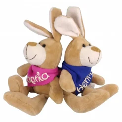 Osterkörbchen grau grün pink blau Filz mit Hase personalisiert Geschenk zu Ostern mit Namen Set aus Osterhase u. Filznes