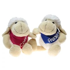 Osterkörbchen grau grün pink blau Filz mit Schaf personalisiert Geschenk zu Ostern mit Namen Set aus Kuscheltier