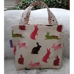 Osterkörbchen, Osternest, Osterhasen-Utensilo, Tasche zum Ostereier sammeln, Kindertasche mit Häschen