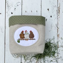 Osterkörbchen Utensilo  – Geschenkbeutel & Aufbewahrung im Frühlingsdesign