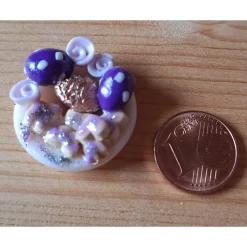 Ostern bunte Osterteller Wichtel Puppenstubenzubehör handgemacht 1:12