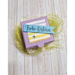 Ostern Geschenkbox für Teelicht – Handgemachte Geschenkidee im österlichen Design