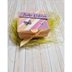 Ostern Geschenkbox für Teelicht – Handgemachte Geschenkidee im österlichen Design