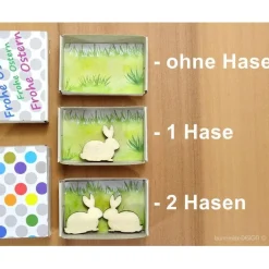 Ostern mini Schachtel Hase Deko Geschenkschachtel Holzhase frohe Ostern happy easter handmade by BuntMixxDESIGN