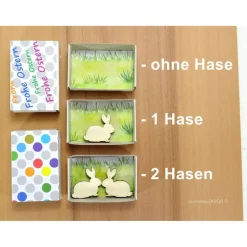 Ostern mini Schachtel Hase Deko Geschenkschachtel Holzhase frohe Ostern happy easter handmade by BuntMixxDESIGN