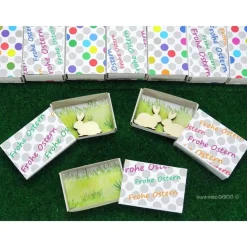 Ostern mini Schachtel Hase Deko Geschenkschachtel Holzhase frohe Ostern happy easter handmade by BuntMixxDESIGN