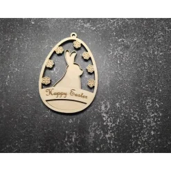 Ostern, Osterei Fensterbild Hase Happy Easter  3D 2 Lagig