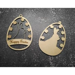 Ostern, Osterei Fensterbild Hase Happy Easter  3D 2 Lagig